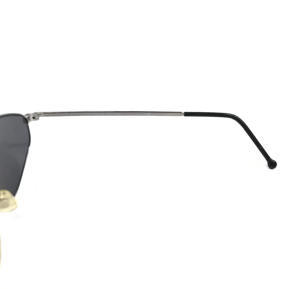 United Colors of Benetton Sunglasses UCB A17-400 Silver Round Frames w Blue Lens